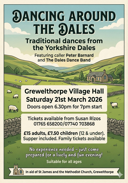 Ceilidh in Grewelthorpe with Peter Barnard and the No Lazy Dancing dance band